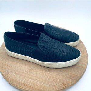 Vince Blair Sneakers Shoes Womens 9 Black Leather Perforated Flats